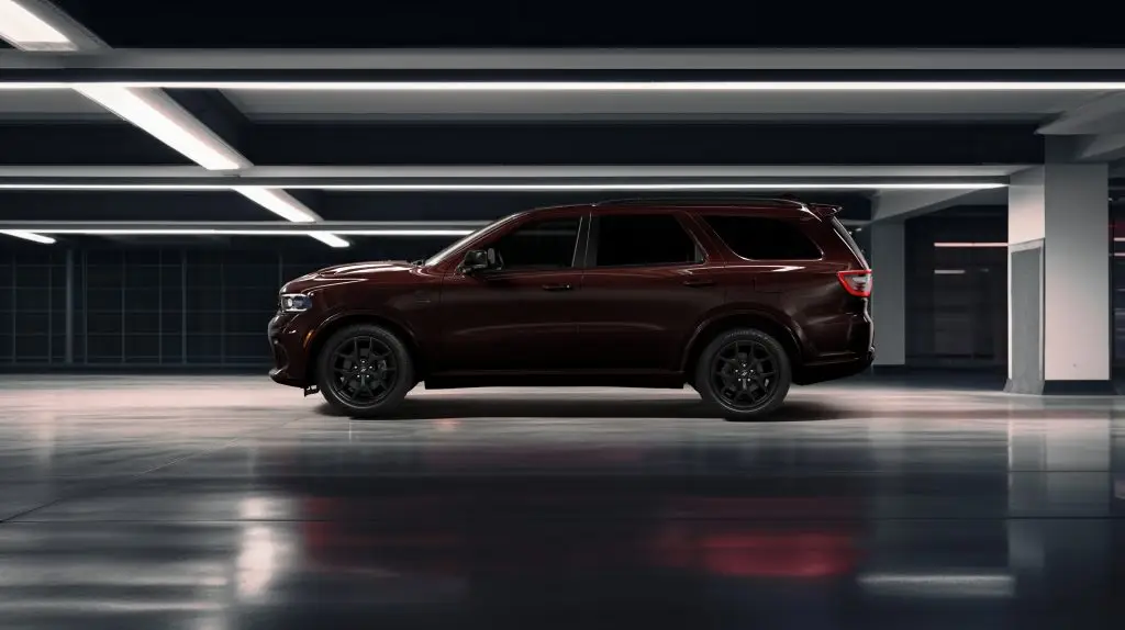 2026 dodge durango in a showroom garage