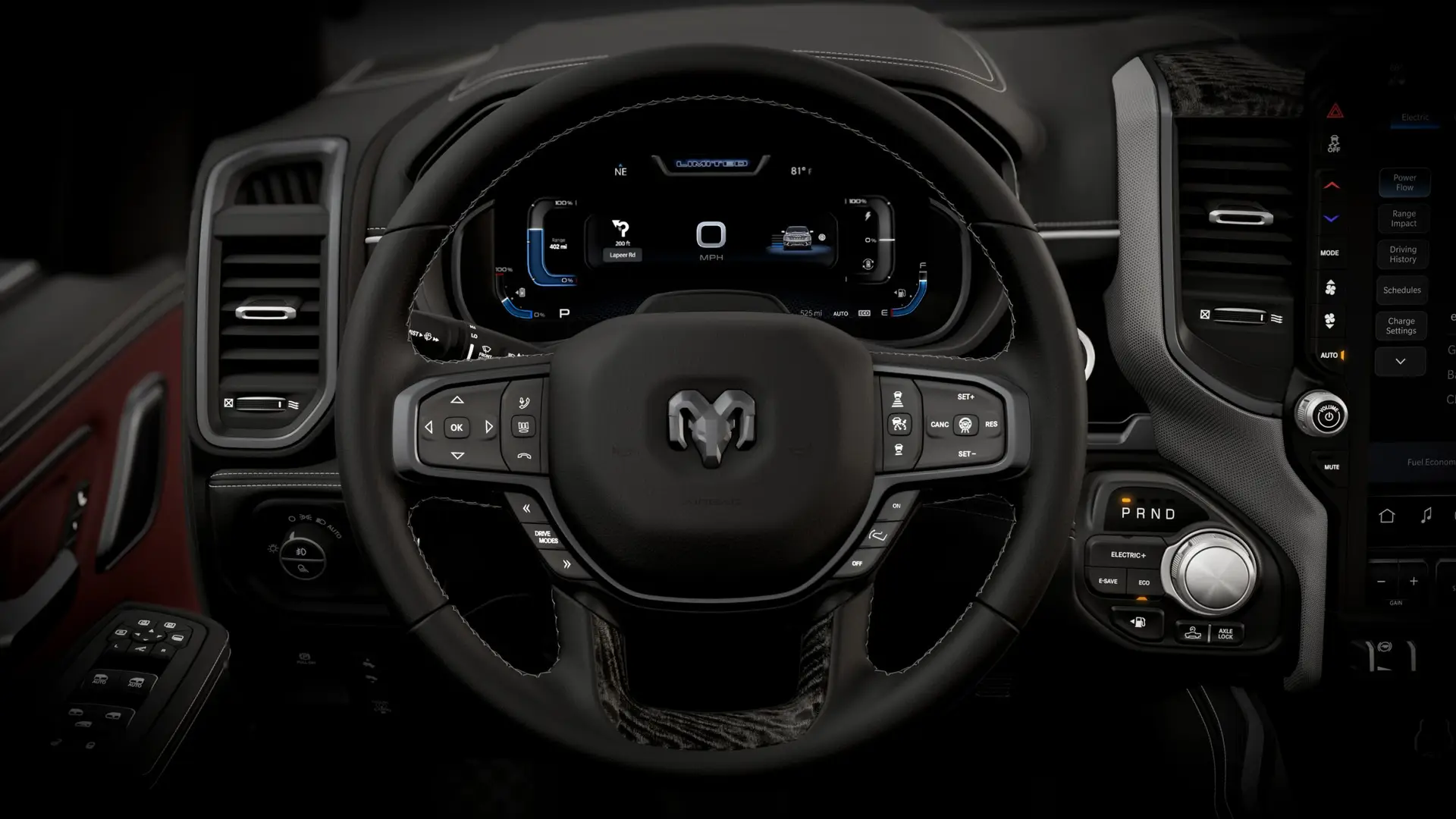 2026 Ram 1500 REV interior Limited steering wheel